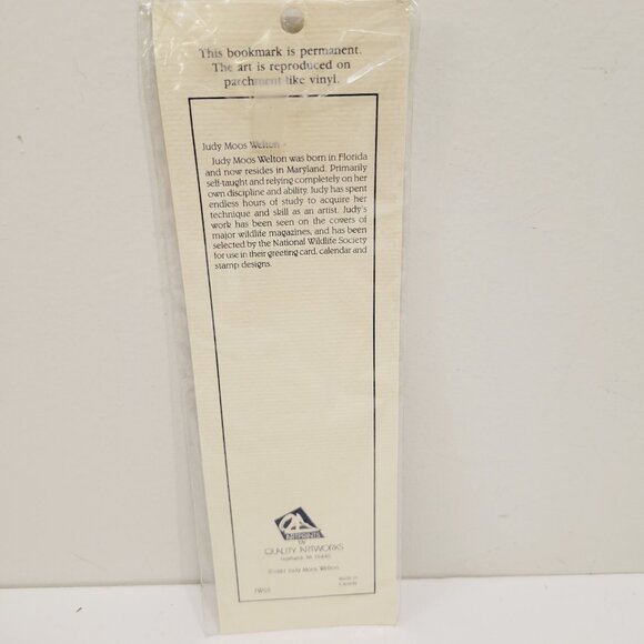 Vtg Quality Artworks Artprints Bookmark Judy Moos Welton Wildlife Duck - Picture 3 of 4